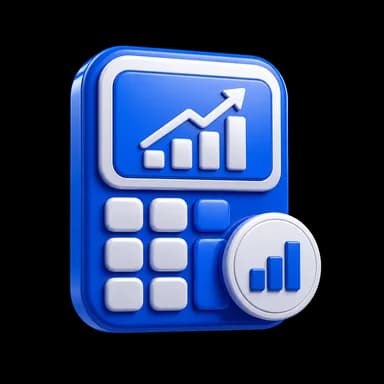 3D outbound ROI calculator icon with an upward chart