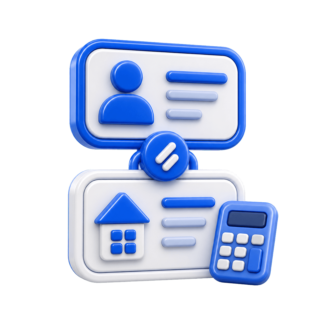 3D blue SDR cost versus DIY cost comparison icon with calculator